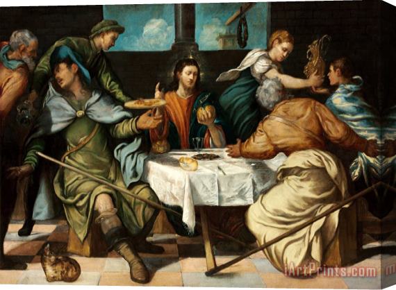 Jacopo Robusti Tintoretto The Supper at Emmaus Stretched Canvas Print / Canvas Art