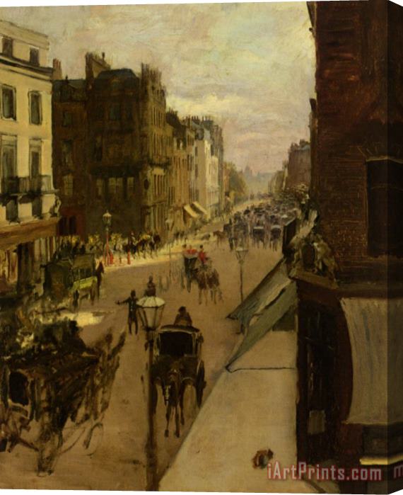 Jacques Emile Blanche A Street Scene in London Stretched Canvas Painting / Canvas Art