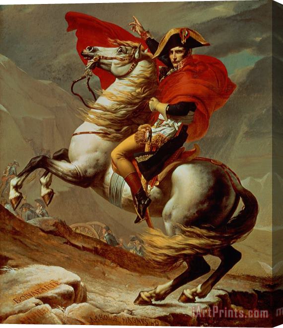 Jacques Louis David Napoleon Crossing the Alps Stretched Canvas Painting / Canvas Art