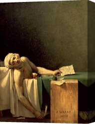 Death And Life Canvas Prints - The Death of Marat by Jacques Louis David