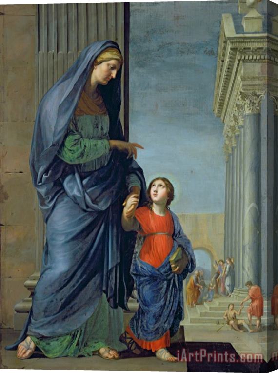 Jacques Stella Saint Anne Leading the Virgin to the Temple Stretched Canvas Print / Canvas Art