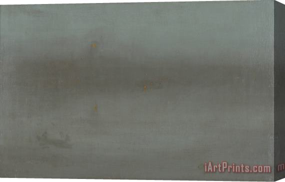 James Abbott McNeill Whistler Nocturne, Blue And Silver: Battersea Reach Stretched Canvas Print / Canvas Art