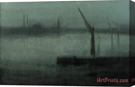 James Abbott McNeill Whistler Nocturne Blue And Silver鈥攂attersea Reach Stretched Canvas Print / Canvas Art