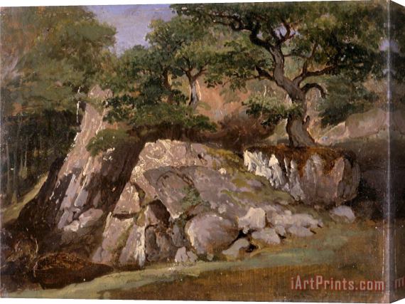 James Arthur O'Connor A View of The Valley of Rocks Near Mittlach (alsace) Stretched Canvas Print / Canvas Art