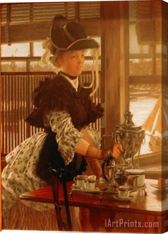 James Jacques Joseph Tissot Afternoon Coffee Stretched Canvas Print / Canvas Art