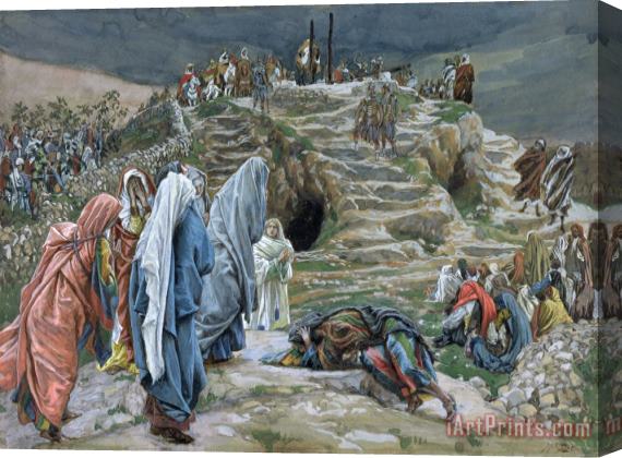 James Jacques Joseph Tissot The Holy Women Stand Far Off Beholding What is Done Stretched Canvas Painting / Canvas Art