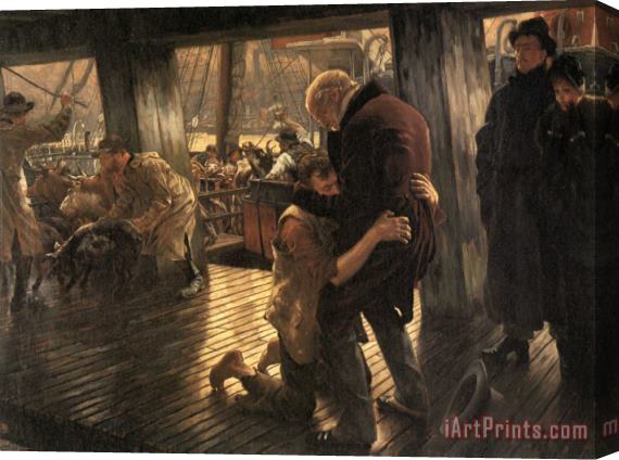 James Jacques Joseph Tissot The Prodigal Son in Modern Life The Return Stretched Canvas Print / Canvas Art