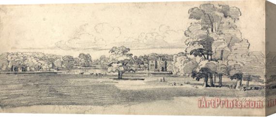 James Ward The Old Hall, Tabley, Surrounded by Parkland, July 20, 1814 (1819?) Stretched Canvas Painting / Canvas Art