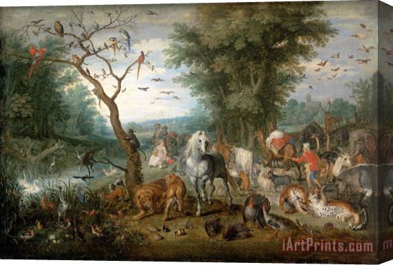 Jan Breughel Paradise Landscape with Animals Stretched Canvas Print / Canvas Art
