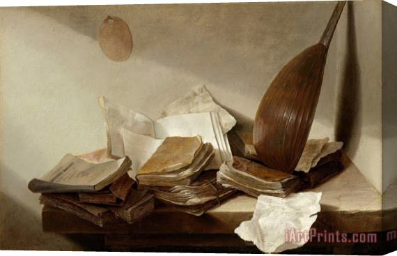 Jan Davidsz de Heem Still Life with Books Stretched Canvas Print / Canvas Art