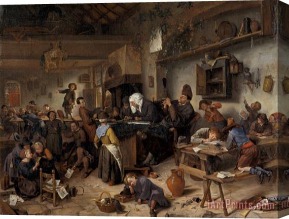 Jan Steen A School for Boys And Girls Stretched Canvas Print / Canvas Art