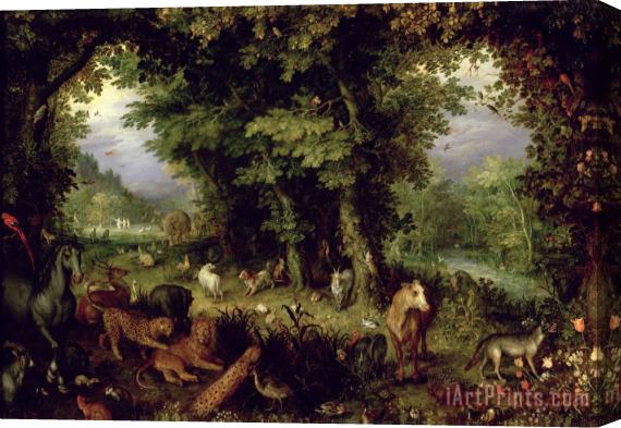 Jan the Elder Brueghel Earth or The Earthly Paradise Stretched Canvas Print / Canvas Art