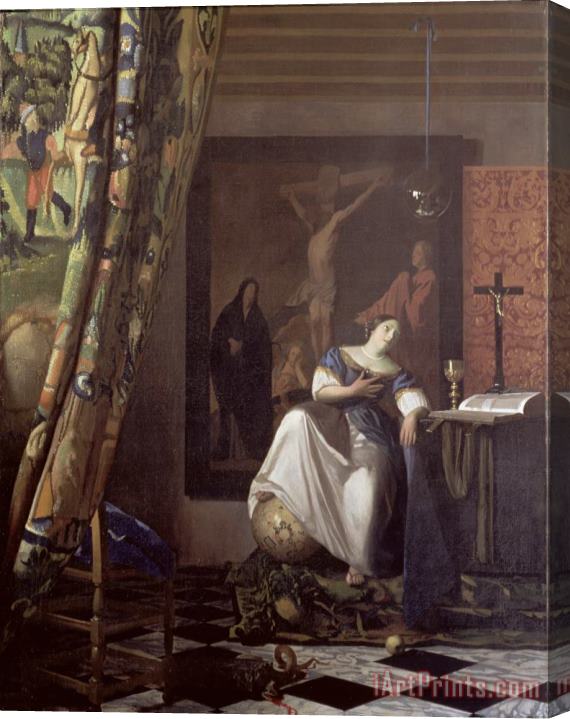 Jan Vermeer Allegory of the Faith Stretched Canvas Print / Canvas Art