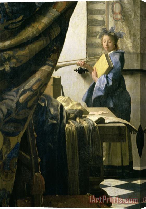 Jan Vermeer The Artists Studio Stretched Canvas Print / Canvas Art