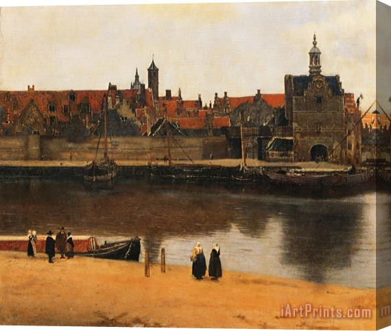Jan Vermeer View of Delft Stretched Canvas Print / Canvas Art