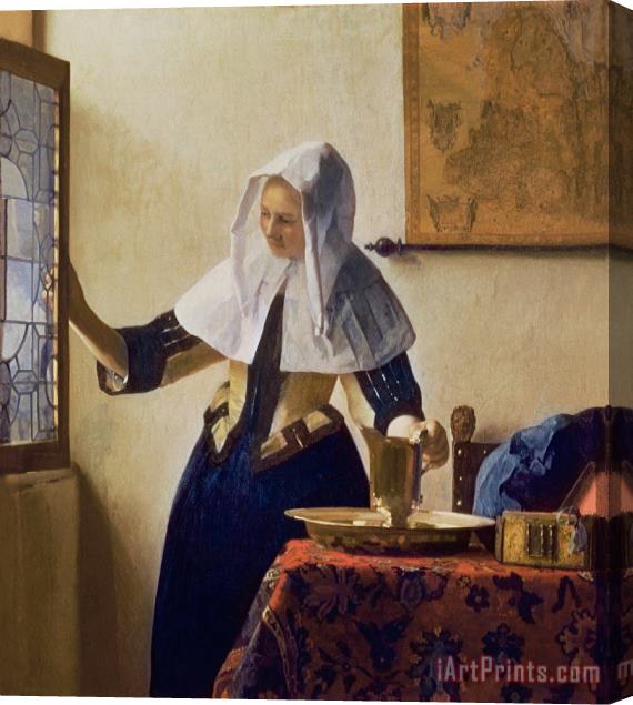 Jan Vermeer Young Woman with a Water Jug Stretched Canvas Painting / Canvas Art