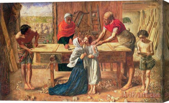 JE Millais and Rebecca Solomon Christ in the House of His Parents Stretched Canvas Painting / Canvas Art