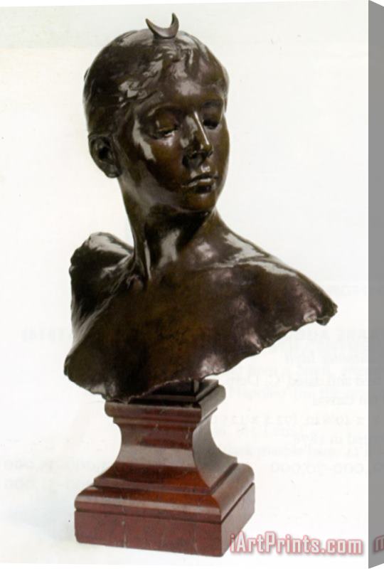 Jean Alexandre Joseph Falguiere Bust of Diana Stretched Canvas Print / Canvas Art