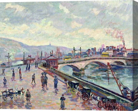 Jean Baptiste Armand Guillaumin The Seine At Rouen Stretched Canvas Print / Canvas Art
