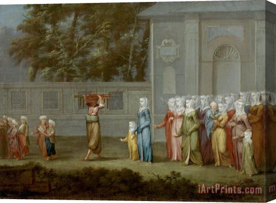Jean Baptiste Vanmour The First Day of School Stretched Canvas Print / Canvas Art