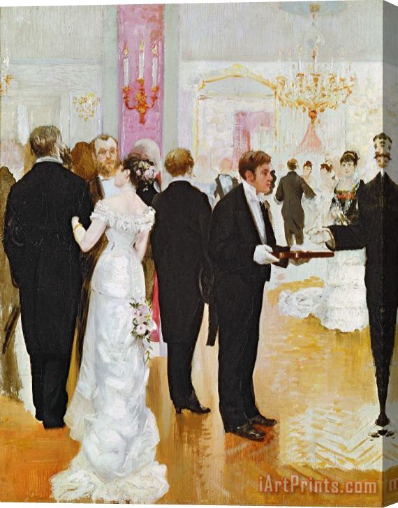 Jean Beraud The Wedding Reception Stretched Canvas Print / Canvas Art