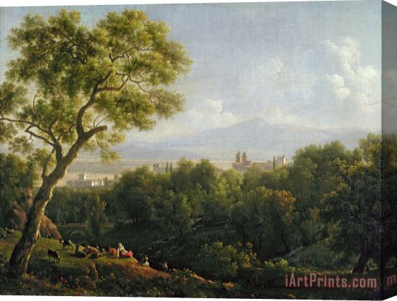 Jean Bidauld View of Frascati Stretched Canvas Print / Canvas Art