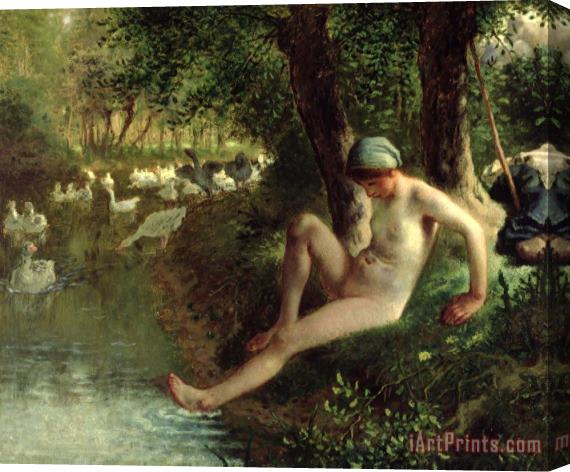Jean-Francois Millet The Bather Stretched Canvas Painting / Canvas Art