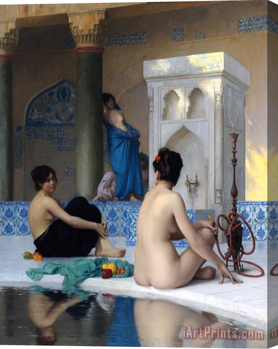 Jean Leon Gerome After The Bath Stretched Canvas Painting / Canvas Art