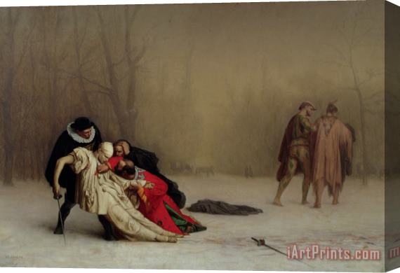 Jean Leon Gerome The Duel after the Masquerade Stretched Canvas Painting / Canvas Art