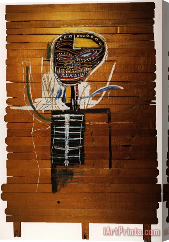 Jean-michel Basquiat Gold Griot Stretched Canvas Painting / Canvas Art