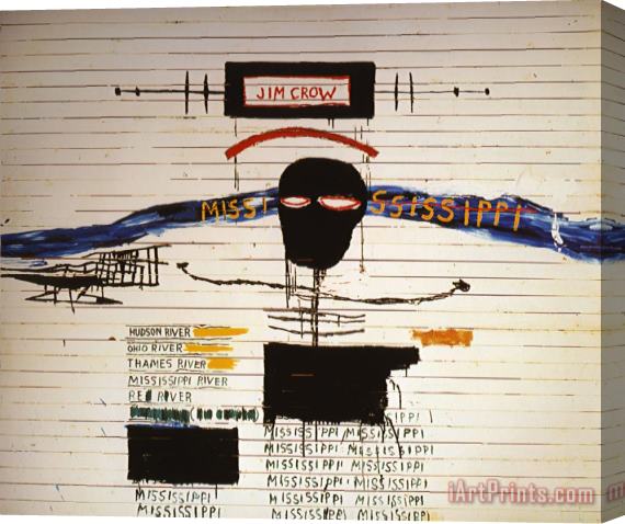 Jean-michel Basquiat Jim Crow Stretched Canvas Print / Canvas Art