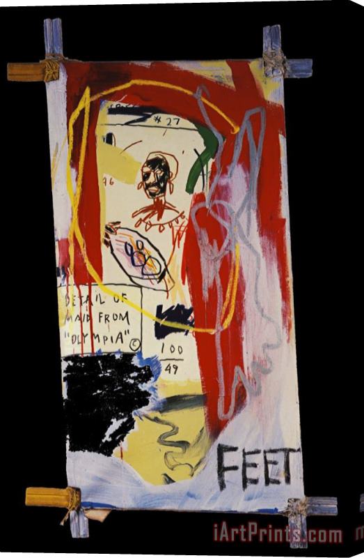 Jean-michel Basquiat Maid From Olympia Stretched Canvas Print / Canvas Art