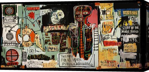 Jean-michel Basquiat Notary Stretched Canvas Painting / Canvas Art