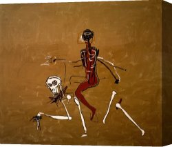 Death And Life Canvas Prints - Riding with Death by Jean-michel Basquiat