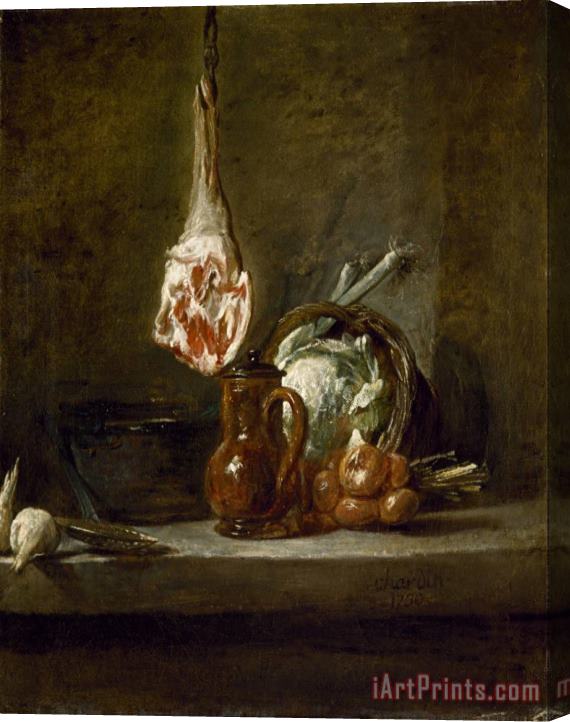 Jean-Simeon Chardin Still Life with Leg of Lamb Stretched Canvas Painting / Canvas Art