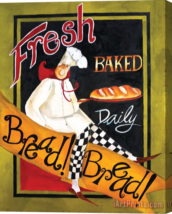 Jennifer Garant Fresh Baked Bread Stretched Canvas Print / Canvas Art