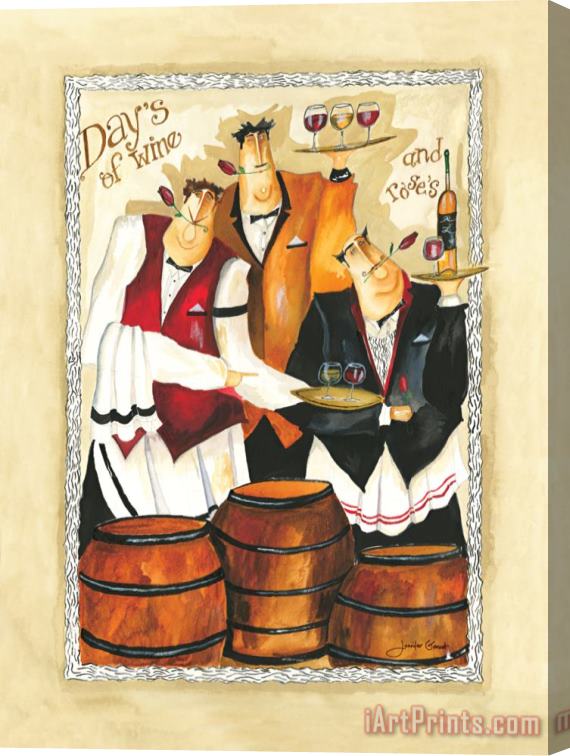 Jennifer Garant Wine Roses II Stretched Canvas Print / Canvas Art