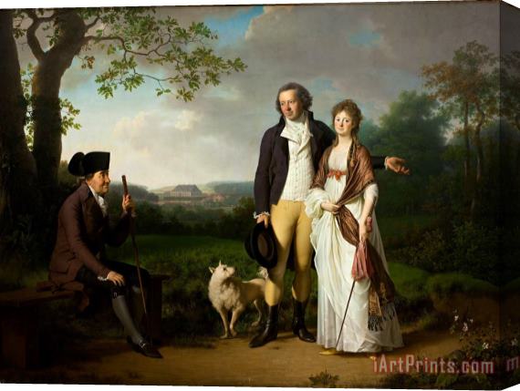 Jens Juel Niels Ryberg with His Son Johan Christian And His Daughter in Law Engelke, Nee Falbe Stretched Canvas Painting / Canvas Art