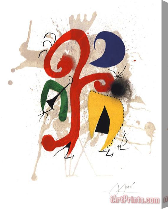 Joan Miro Abstract Stretched Canvas Print / Canvas Art