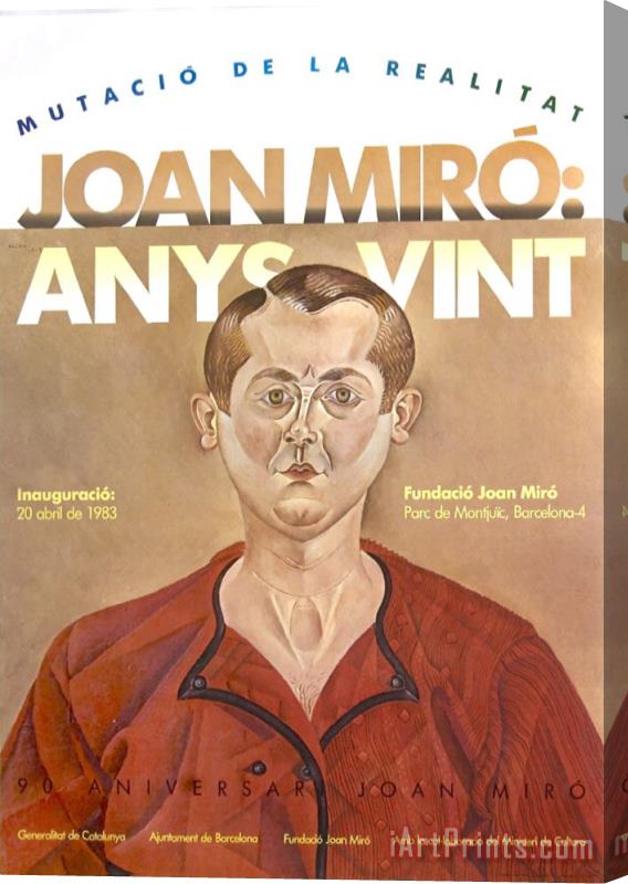 Joan Miro Anys Vint 1983 Stretched Canvas Print / Canvas Art