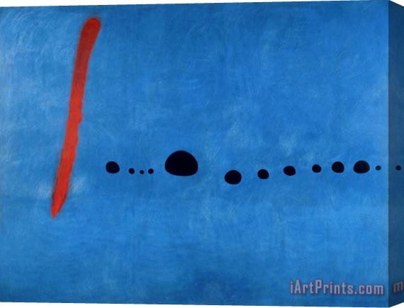 Joan Miro Blue II C 1961 Stretched Canvas Painting / Canvas Art