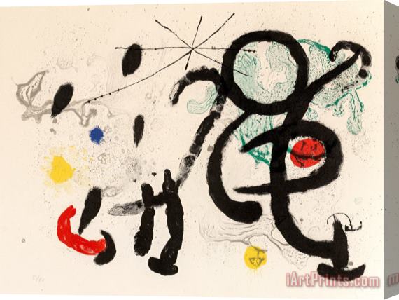 Joan Miro Danse Barbare, 1963 Stretched Canvas Print / Canvas Art
