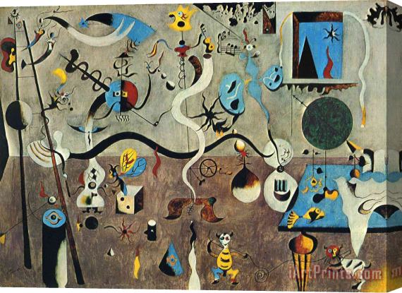 Joan Miro Harlequin's Carnival 1925 Stretched Canvas Painting / Canvas Art