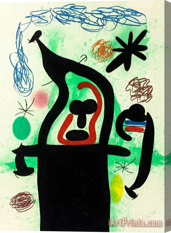 Joan Miro La Harpie, 1969 Stretched Canvas Print / Canvas Art