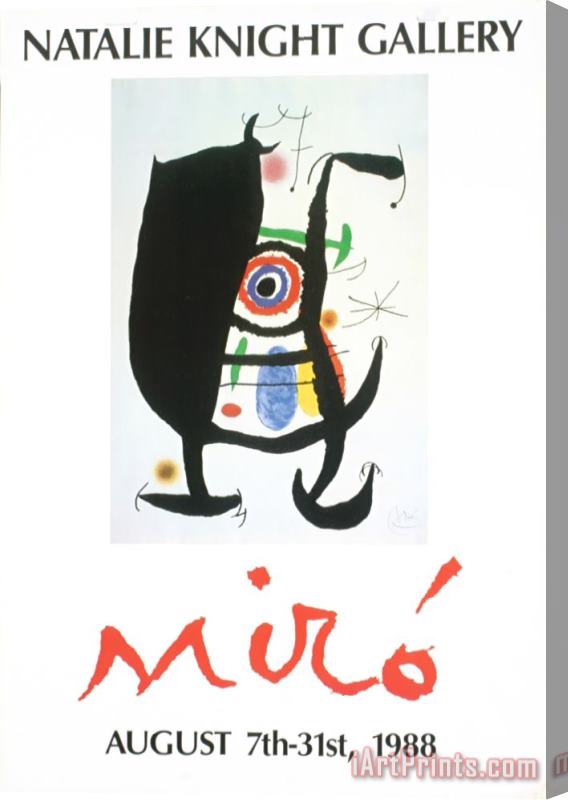 Joan Miro Natalie Knight Gallery Stretched Canvas Print / Canvas Art