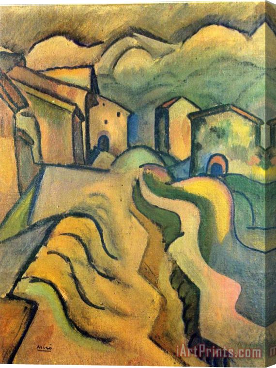 Joan Miro Paseo a La Ciudad, 1917 Stretched Canvas Painting / Canvas Art