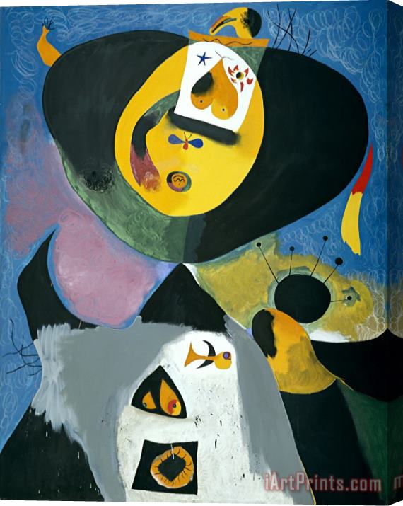 Joan Miro Portrait No. 1 Stretched Canvas Print / Canvas Art