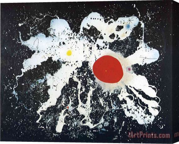 Joan Miro The Red Disk Stretched Canvas Print / Canvas Art