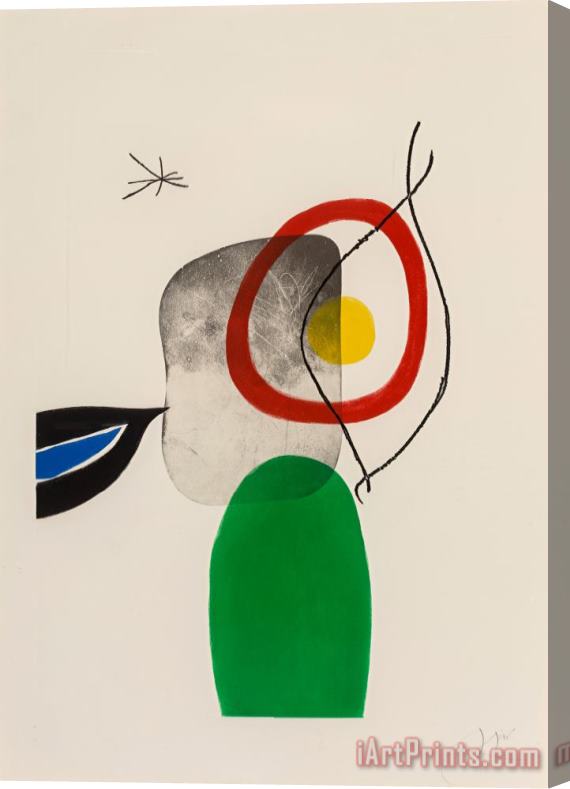 Joan Miro Tir a L'arc, 1972 Stretched Canvas Print / Canvas Art