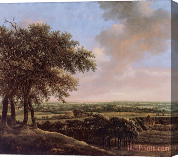 Johan de Lagoor Landscape with Four Trees Stretched Canvas Print / Canvas Art